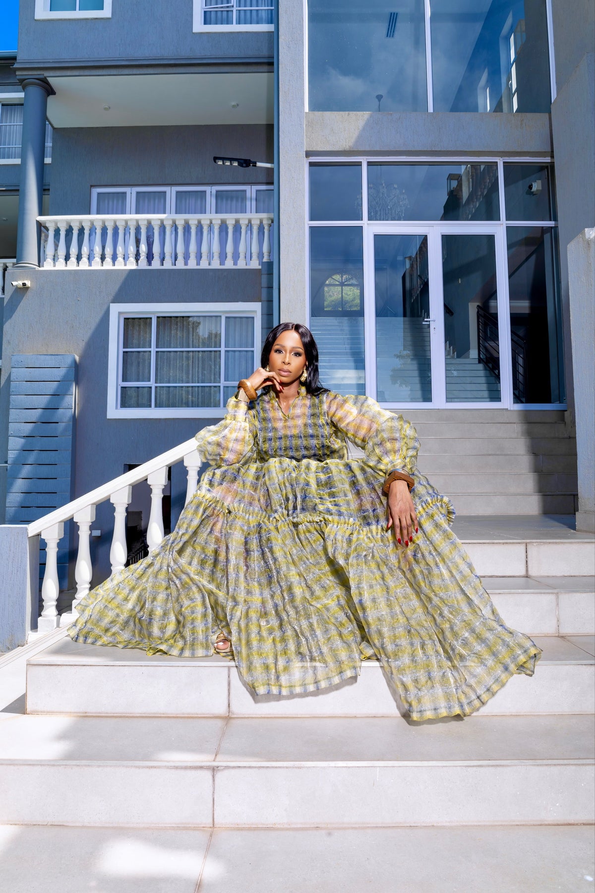The Amari gold Gown By Dolce Luxe Couture